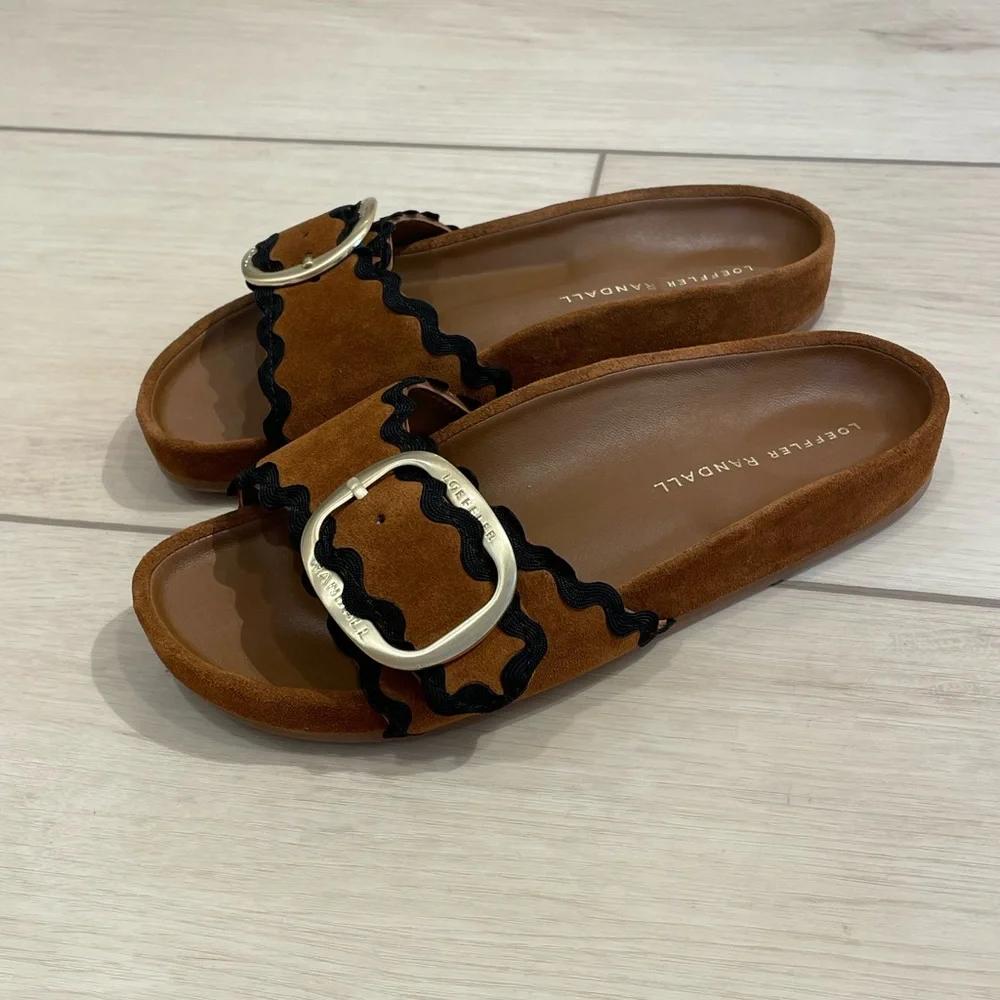 BRAND NEW LOEFFLER RANDALL SANDALS - Picture 1 of 4